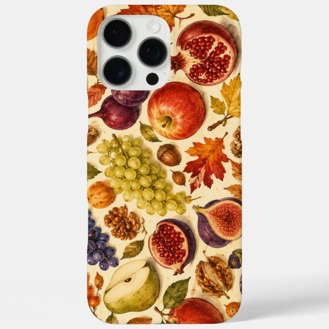 Autumn Harvest Watercolor Pattern  Case-Mate iPhone Case (Back)