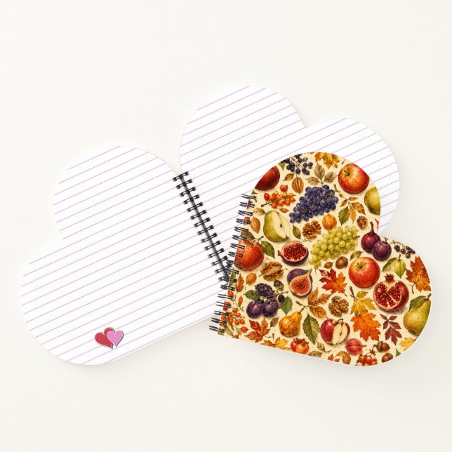 Autumn Harvest Watercolor Pattern  Notebook (Inside)