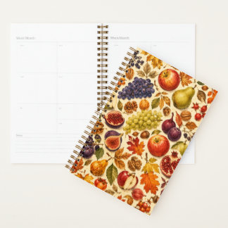 Autumn Harvest Watercolor Pattern Planner
