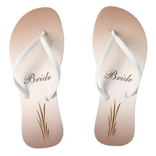 Autumn Harvest Wedding Bride Flip Flops
