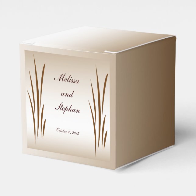 Autumn Harvest Wedding Favour Box (Front Side)