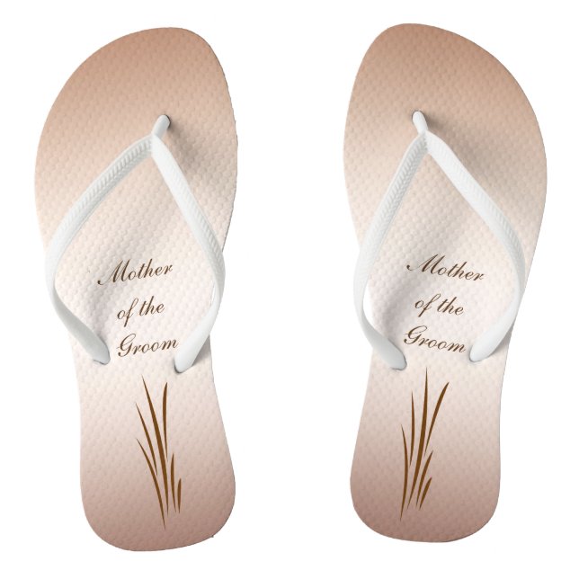 Autumn Harvest Wedding Mother of the Groom Flip Flops (Footbed)
