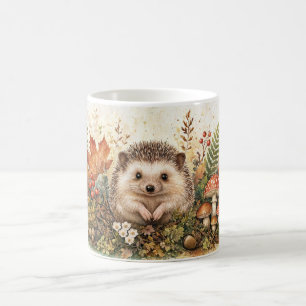 Autumn Hedgehog Woodland Cottagecore Art Coffee Mug