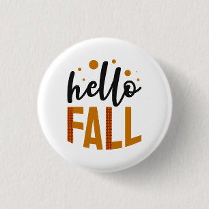 Autumn Hello Fall 3 Cm Round Badge