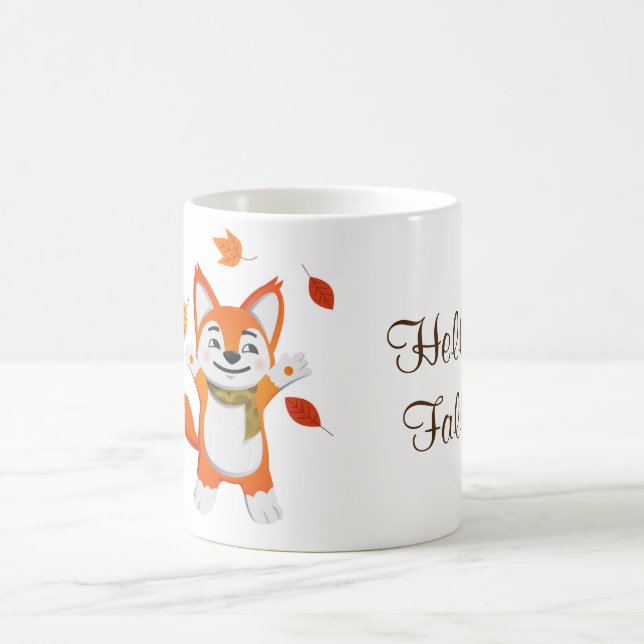 Autumn Hello Fall Fox Mug (Center)
