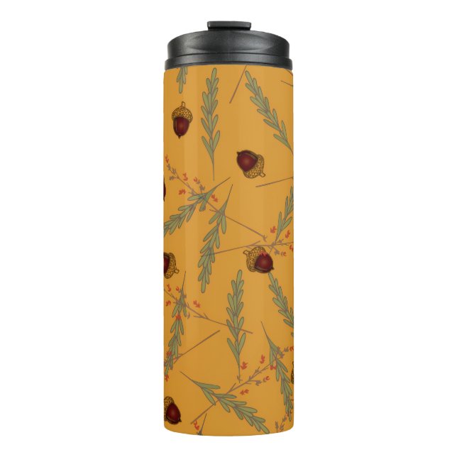 Autumn Herbs & Acorns Thermal Tumbler (Front)