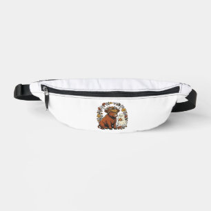 Autumn Highland Cow Ghost Vintage Engraving Shirt Bum Bags