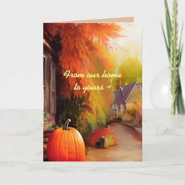 AUTUMN HOME GREETING CARD (Front)