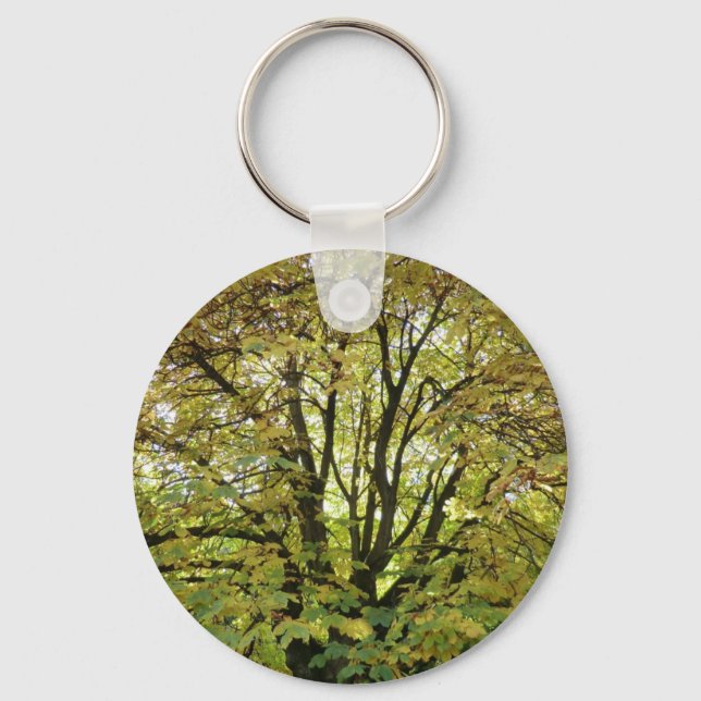 Autumn Horse Chestnut Tree Key Ring (Front)