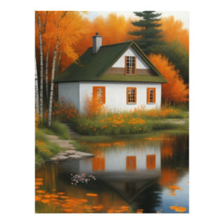  autumn house  photo print