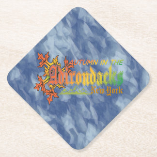Autumn in Adirondacks New York Blue Sky Bckgrd Paper Coaster