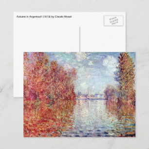 Autumn in Argenteuil by Claude Monet Postcard