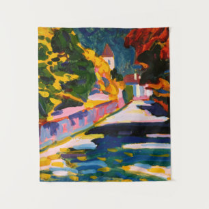 Autumn in Bavaria, 1908 by Wassily Kandinsky Tapestry