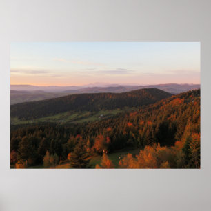Autumn in Beskids Poland Poster