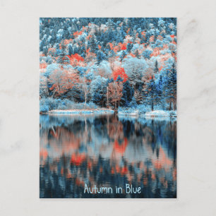 Autumn in Blue Postcard