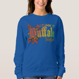 Autumn in Buffalo New York with Fall Leaves Sweatshirt