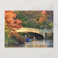 Autumn in Central Park: Boaters by Bow Bridge  #01