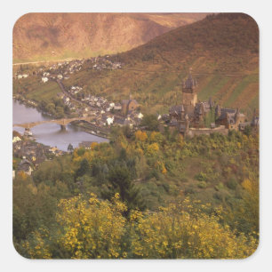 Autumn in Cochem, Rheinland Pfalz, Germany Square Sticker