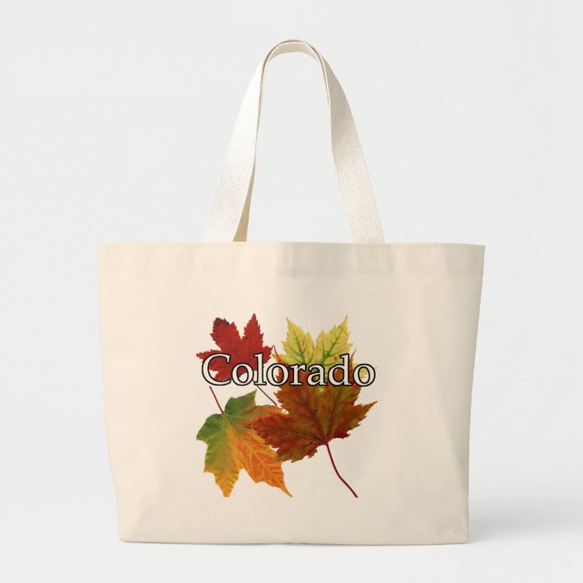AUTUMN IN COLORADO LARGE TOTE BAG (Front)