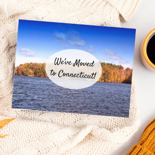 Autumn In Connecticut Moving Announcement Postcard