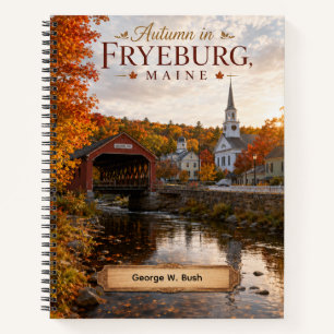 Autumn in Fryeburg Maine Personalised Notebook
