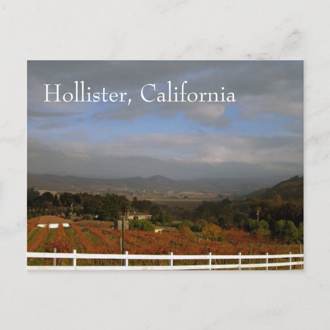 Autumn in Hollister, California Postcard (Front)