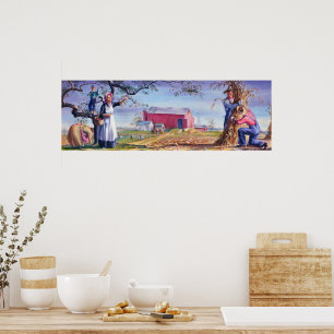 Autumn in Iowa Farm Life John O. Robert Sharp 1940 Poster