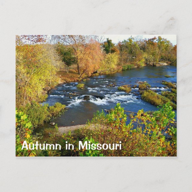 Autumn in Joplin Missouri / Shoal Creek Postcard (Front)