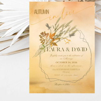 Autumn in Love Wedding Party Invitation