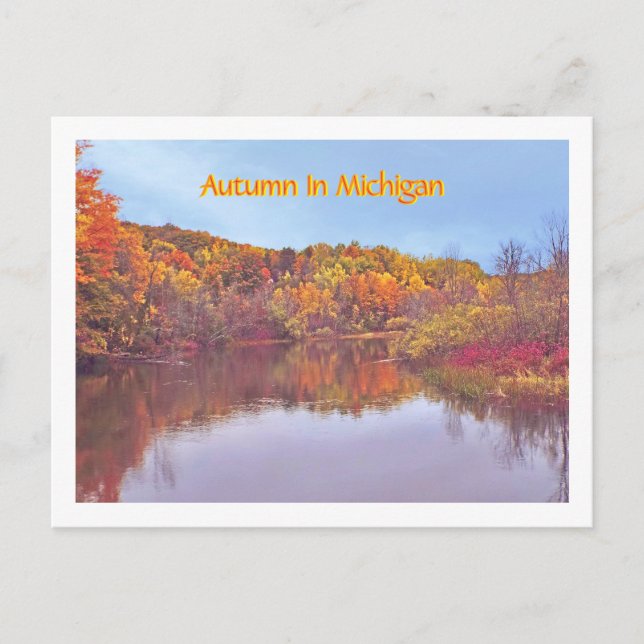 Autumn In Michigan Postcard (Front)