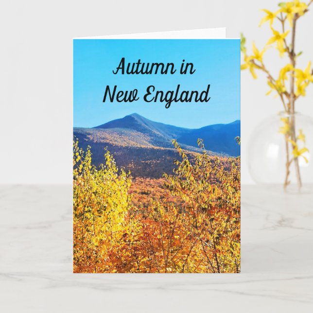 autumn in New England card (Yellow Flower)