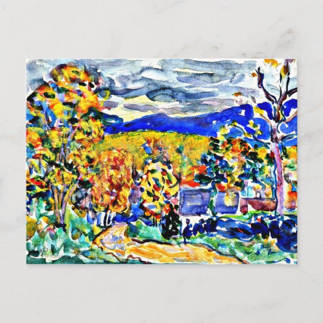Autumn in New England, fine art painting Postcard (Front)