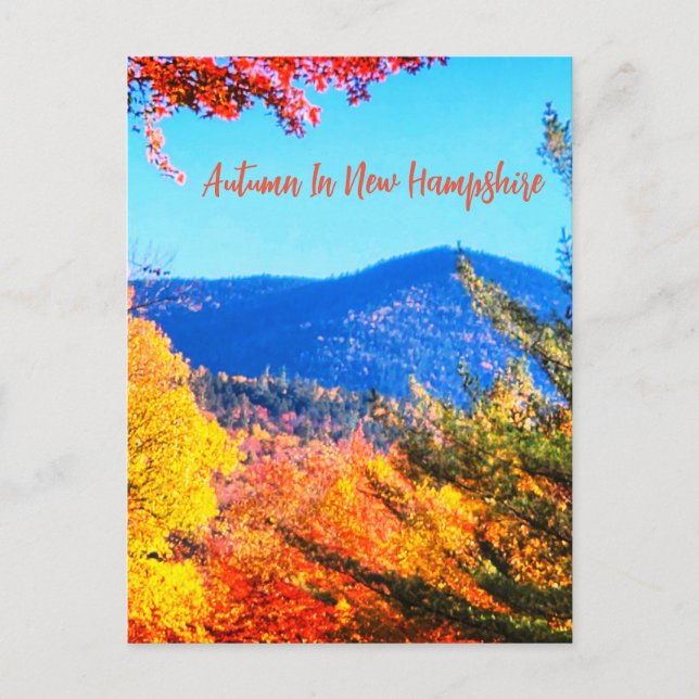 Autumn in New Hampshire  Postcard (Front)