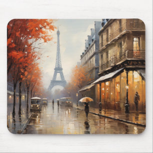 Autumn in Paris France Mouse Mat