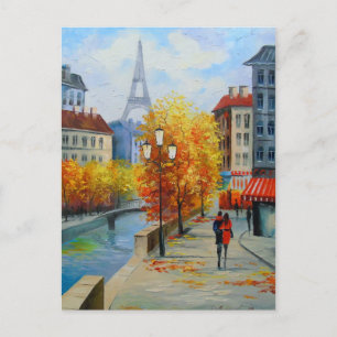 Autumn in Paris Postcard