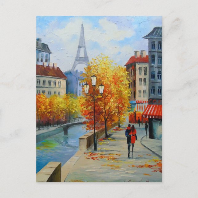 Autumn in Paris Postcard (Front)