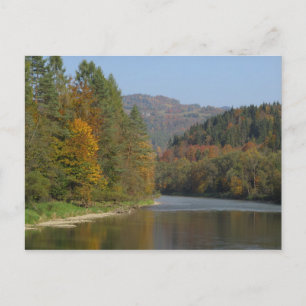 Autumn in Pieniny Dunajec river Postcard