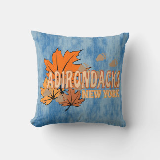 Autumn In The Adirondacks with Fall Leaves Bear Tr Cushion