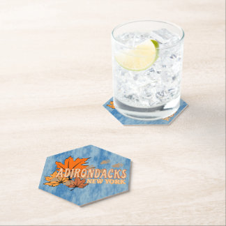 Autumn In The Adirondacks with Fall Leaves Bear Tr Paper Coaster