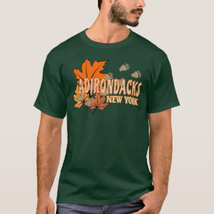 Autumn In The Adirondacks with Fall Leaves Bear Tr T-Shirt
