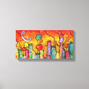 Autumn In The City Gallery Wrapped Canvas