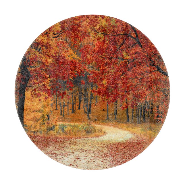 autumn in the forest cutting board (Front)