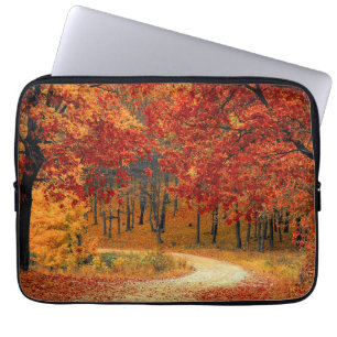 autumn in the forest laptop sleeve