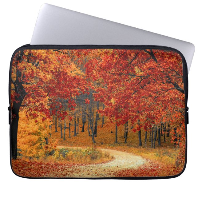 autumn in the forest laptop sleeve (Front)