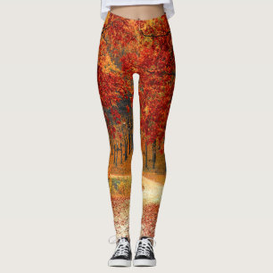 autumn in the forest leggings