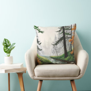 Autumn in the forest pillow