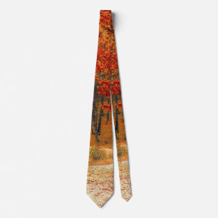 autumn in the forest tie