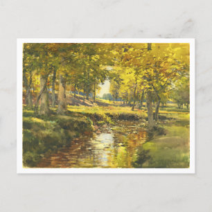 Autumn in the Meadow Edge Painting Postcard