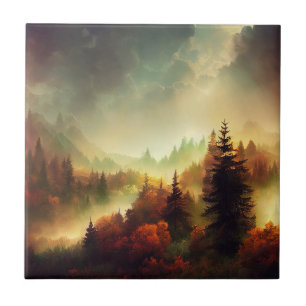 Autumn in the Mountains Landscape Tile
