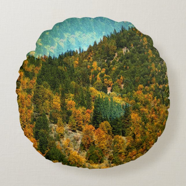 Autumn in the mountains......   round cushion (Front)